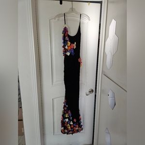 Black flower dress